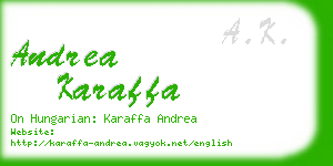 andrea karaffa business card